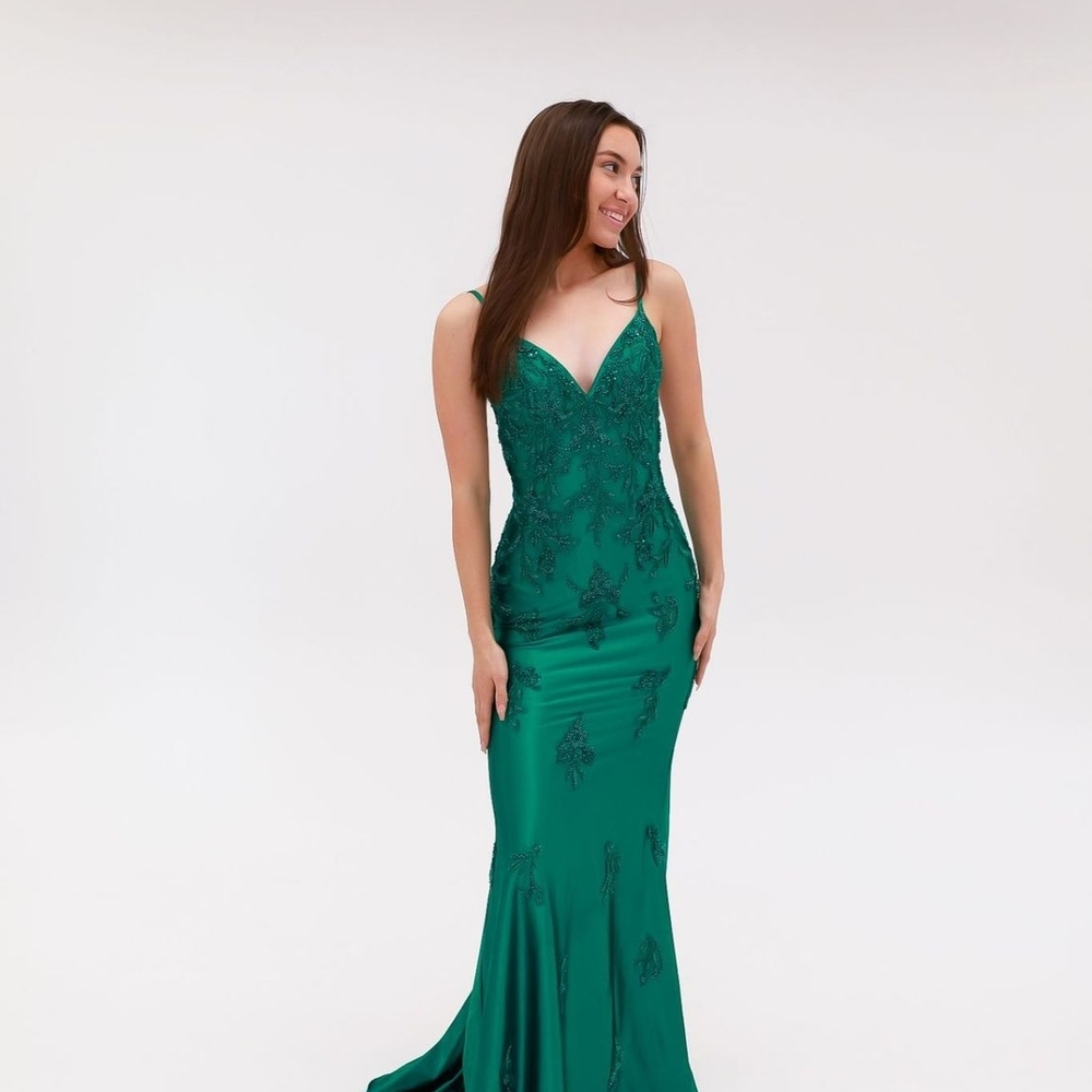 Faviana 11245 Dark Emerald Prom Dress